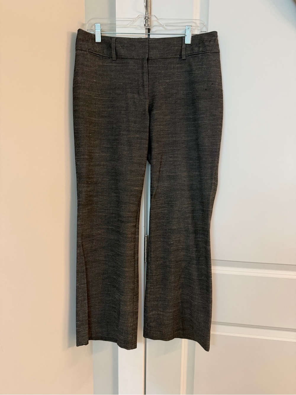 Ann Taylor Flare Dress Pants in Charcoal Gray